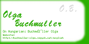 olga buchmuller business card